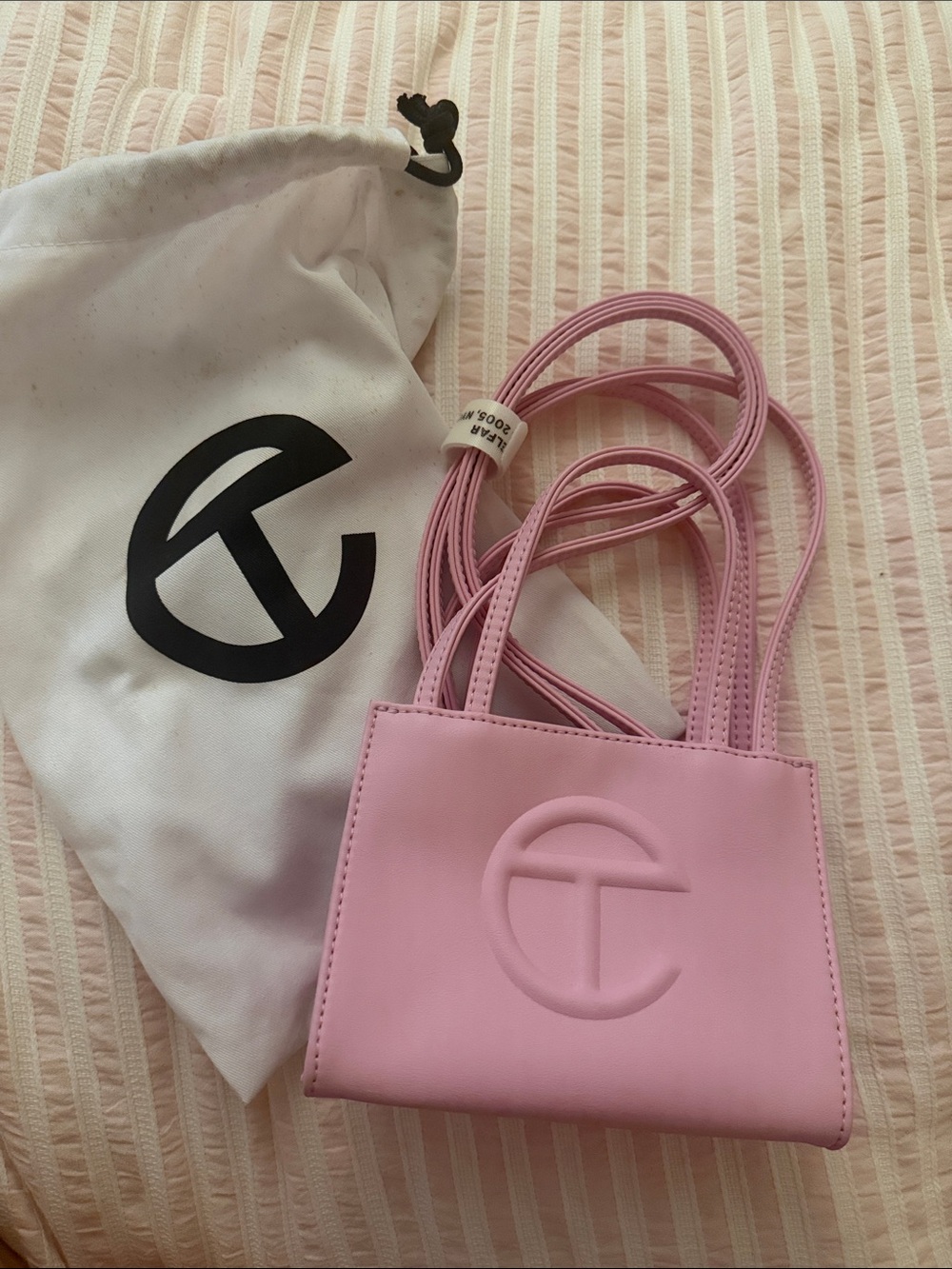 Telfar Mini Shopping Bag in Soft Pink